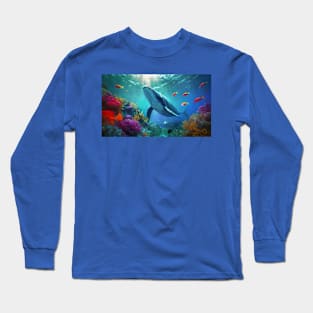 Ocean underwater scene Long Sleeve T-Shirt